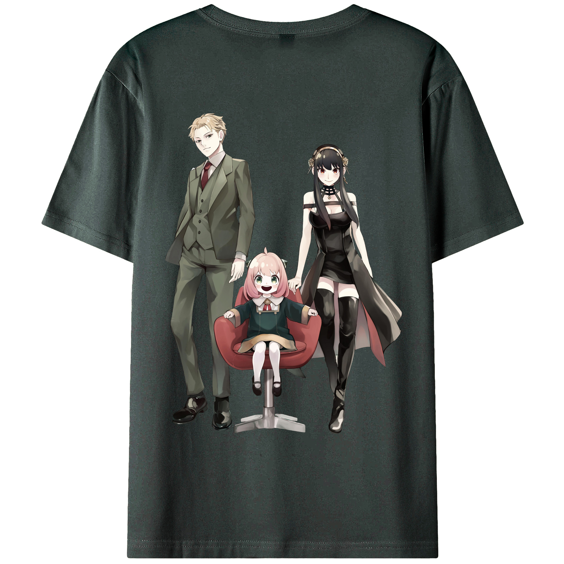 （画像用） SPY×FAMILY间谍家家酒 綿100％ メンズ半袖Tシャツ（バックプリント） 通気性